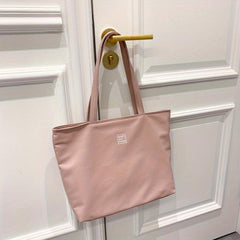 Minimalist Tote Shoulder Bag Letter Print Solid Bag For Work