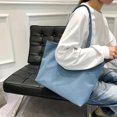 Minimalist Tote Shoulder Bag Letter Print Solid Bag For Work