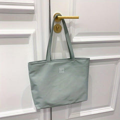 Minimalist Tote Shoulder Bag Letter Print Solid Bag For Work