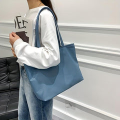 Minimalist Tote Shoulder Bag Letter Print Solid Bag For Work