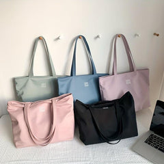 Minimalist Tote Shoulder Bag Letter Print Solid Bag For Work