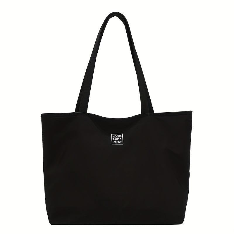 Minimalist Tote Shoulder Bag Letter Print Solid Bag For Work