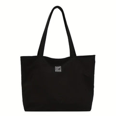 Minimalist Tote Shoulder Bag Letter Print Solid Bag For Work