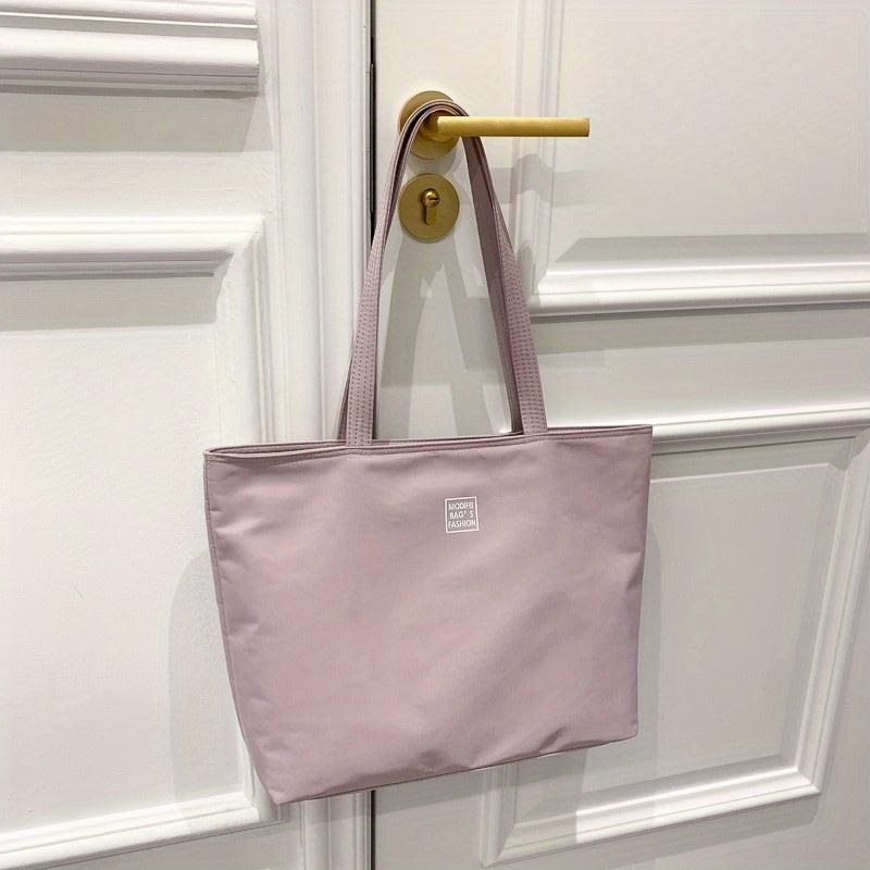 Minimalist Tote Shoulder Bag Letter Print Solid Bag For Work