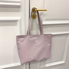 Minimalist Tote Shoulder Bag Letter Print Solid Bag For Work