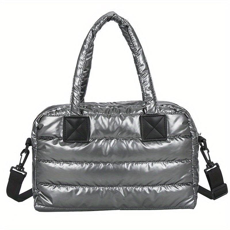 Padded Shoulder Bag Quilted Tote Large Satchel Purse