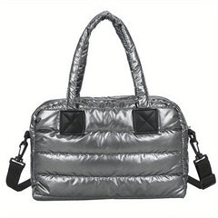 Padded Shoulder Bag Quilted Tote Large Satchel Purse