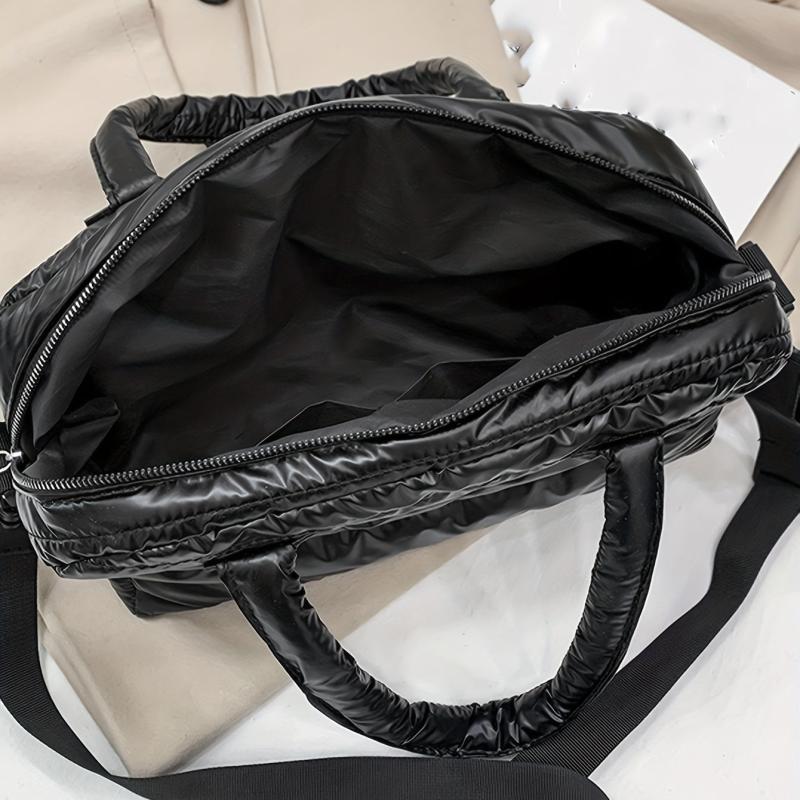 Padded Shoulder Bag Quilted Tote Large Satchel Purse