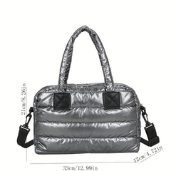 Padded Shoulder Bag Quilted Tote Large Satchel Purse