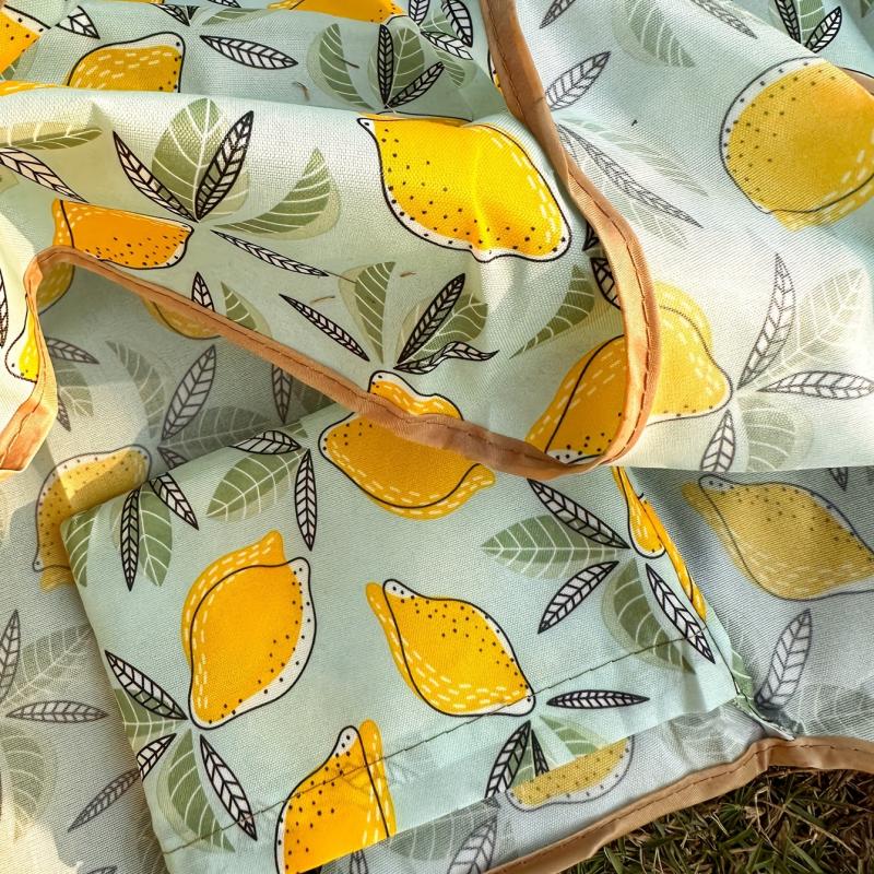 Fruit Pattern Foldable Tote Bag Lightweight Nylon Large Capacity Shopping Bag