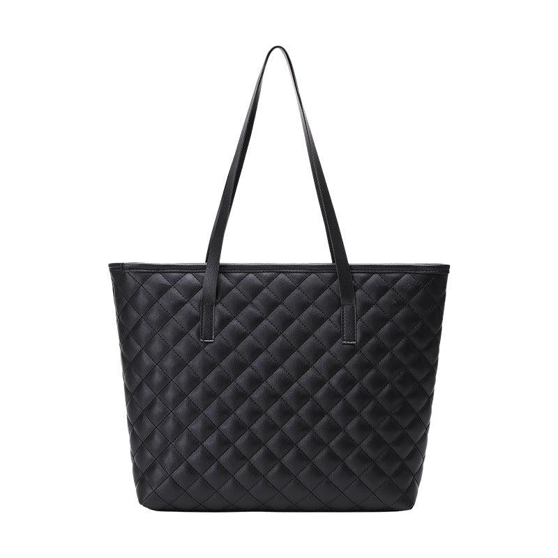 Quilted Detail Tote Bag Solid Shoulder Bag Lightweight Bag