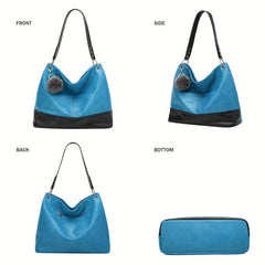Vintage Large Capacity Hobo Bag Top Handle Satchel Tote Women's Handbag