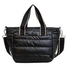 Puffer Quilted Tote Bag Large Capacity Crossbody Bag Padded Shoulder Bag