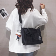 Casual Preppy Storage Shoulder Bag All Match School Book Storage Handbag