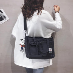 Casual Preppy Storage Shoulder Bag All Match School Book Storage Handbag