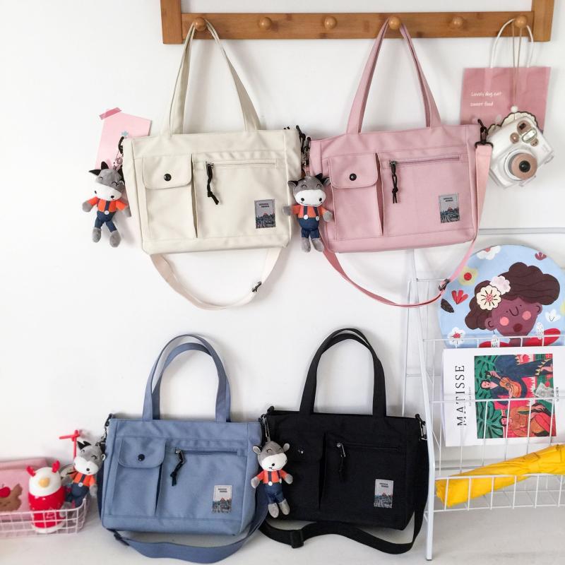 Casual Preppy Storage Shoulder Bag All Match School Book Storage Handbag