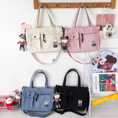 Casual Preppy Storage Shoulder Bag All Match School Book Storage Handbag