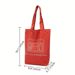 Large Capacity Canvas Tote Bag Lightweight Shoulder Bag Casual Commuter Bag