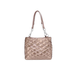 Puffer Quilted Tote Bag With Chain Strap