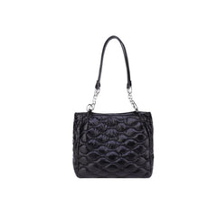 Puffer Quilted Tote Bag With Chain Strap