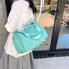Houndstooth Pattern Hobo Bag Large Capacity Crossbody Bag