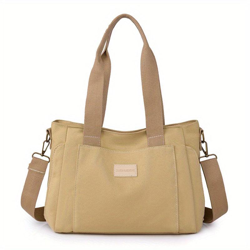 Canvas Crossbody Tote Bag Versatile Handbag & Purse