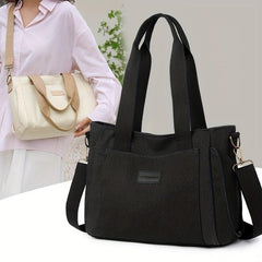 Canvas Crossbody Tote Bag Versatile Handbag & Purse