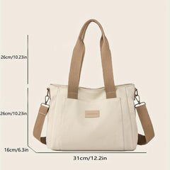 Canvas Crossbody Tote Bag Versatile Handbag & Purse