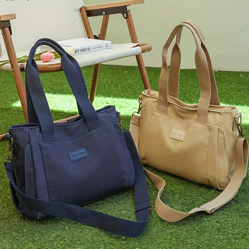 Canvas Crossbody Tote Bag Versatile Handbag & Purse
