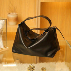Solid Casual Bag Large Capacity Zipper Bag Lightweight Shoulder Bag