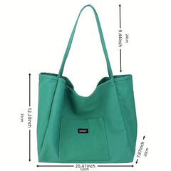 Minimalist Shoulder Tote Bag Solid Storage Bag All Match Bag