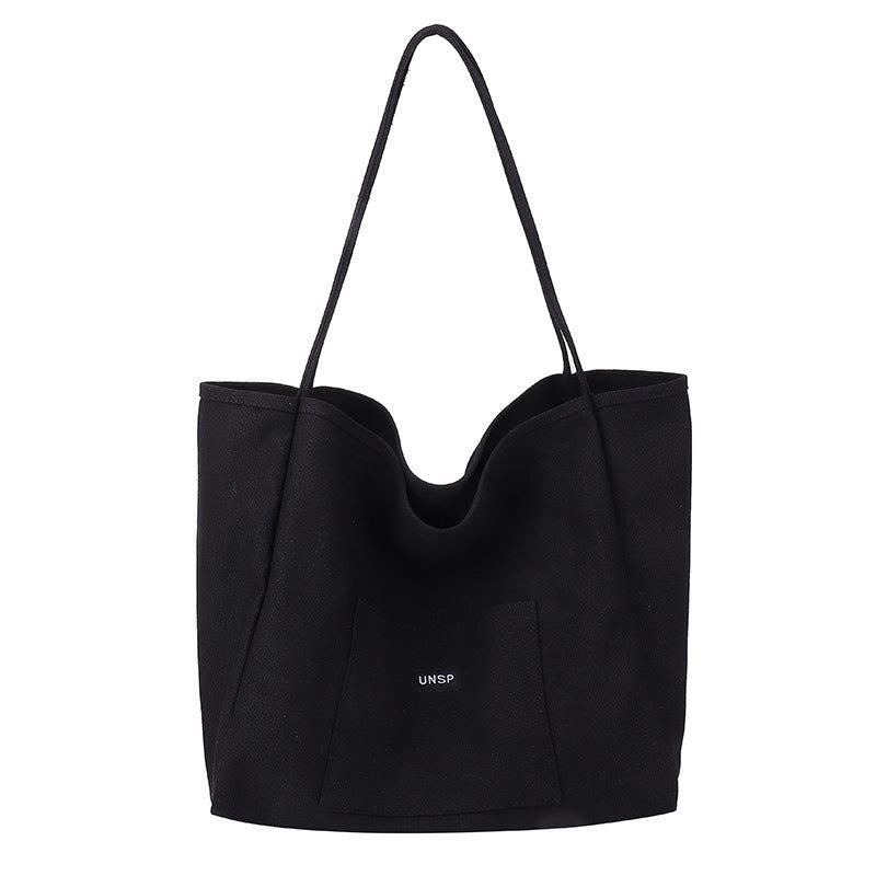 Minimalist Shoulder Tote Bag Solid Storage Bag All Match Bag