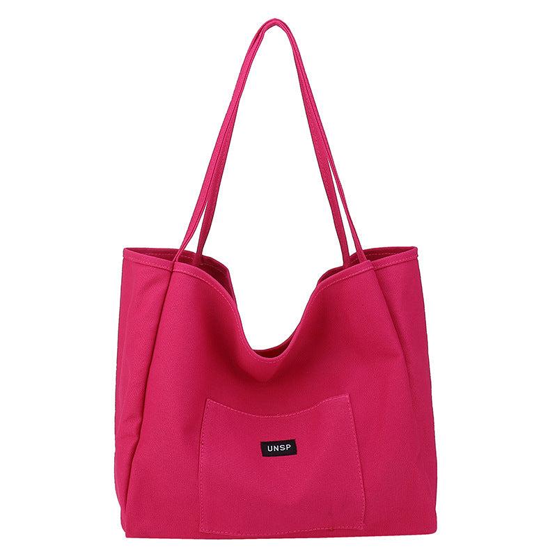 Minimalist Shoulder Tote Bag Solid Storage Bag All Match Bag