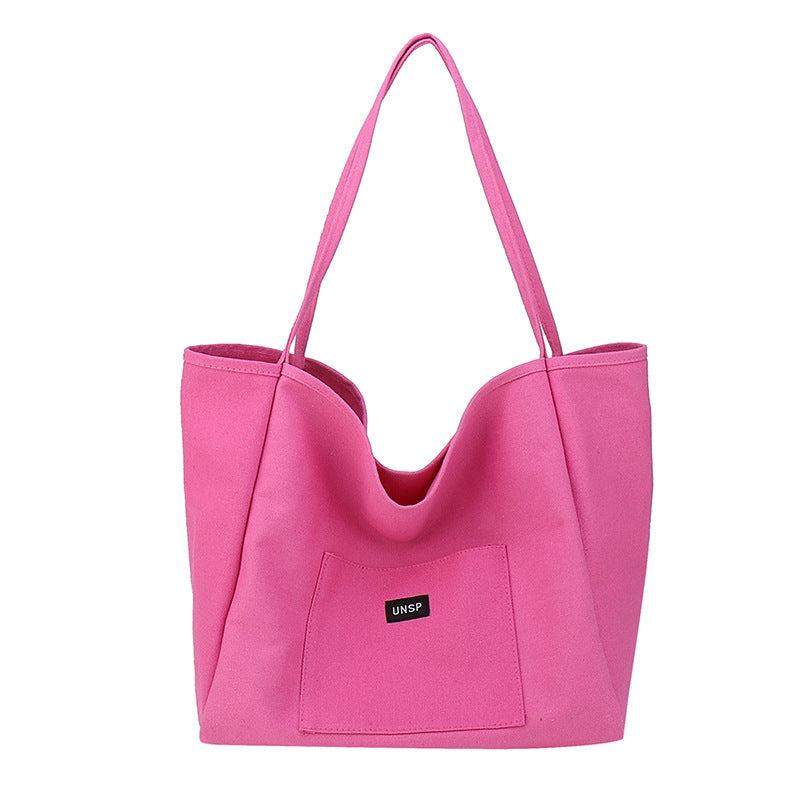 Minimalist Shoulder Tote Bag Solid Storage Bag All Match Bag