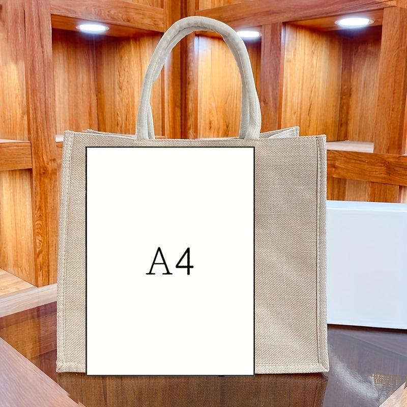 Eco-Friendly Reusable Burlap Tote Bag for Grocery Shopping