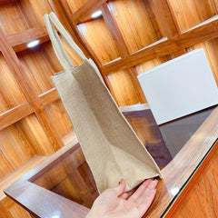 Eco-Friendly Reusable Burlap Tote Bag for Grocery Shopping