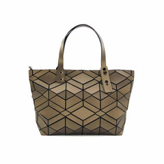Foldable Geometric Argyle Tote Bag Large Capacity Handbag