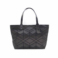 Foldable Geometric Argyle Tote Bag Large Capacity Handbag