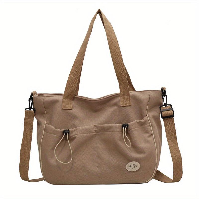 Minimalist Classic Tote Shoulder Bag All Match Storage Bag For Office & School