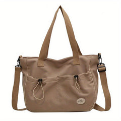 Minimalist Classic Tote Shoulder Bag All Match Storage Bag For Office & School