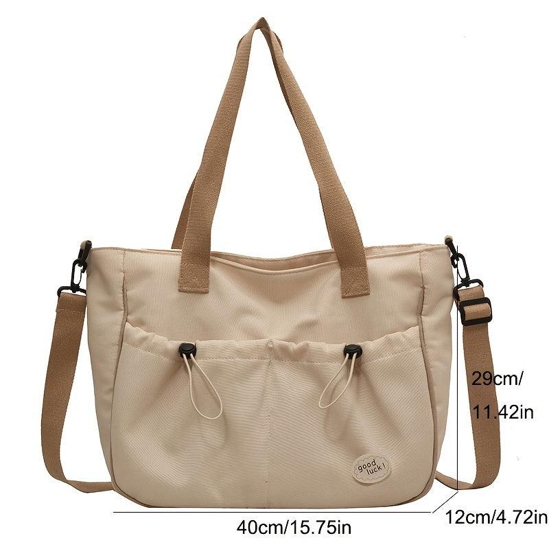 Minimalist Classic Tote Shoulder Bag All Match Storage Bag For Office & School