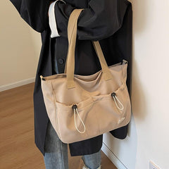 Minimalist Classic Tote Shoulder Bag All Match Storage Bag For Office & School