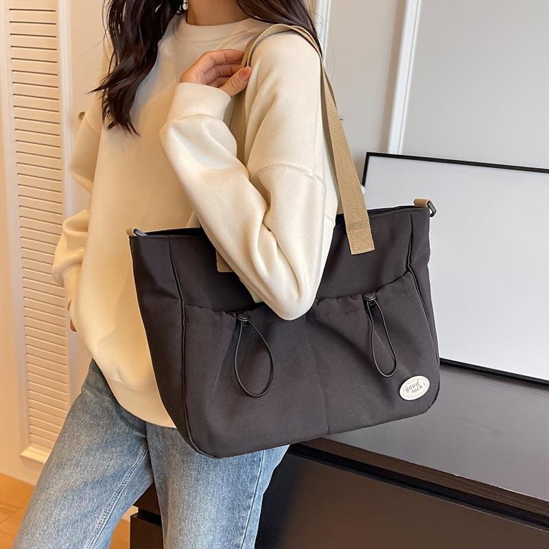 Minimalist Classic Tote Shoulder Bag All Match Storage Bag For Office & School