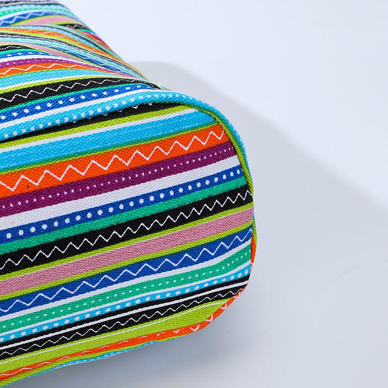 Women's Striped Tote Bag Canvas Shoulder Bag Rope Handle