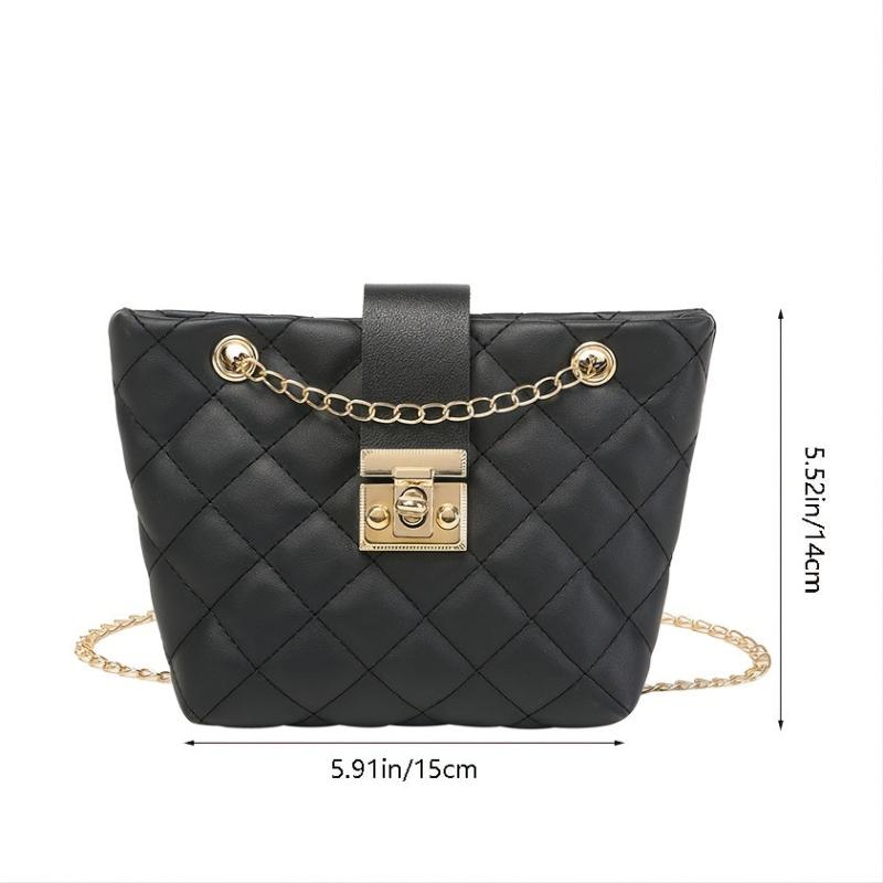 Fashionable Shoulder Bag Chain Faux Leather Purse For Work
