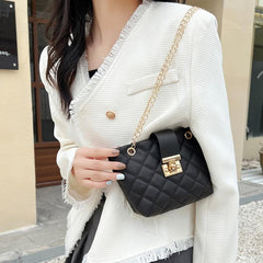 Fashionable Shoulder Bag Chain Faux Leather Purse For Work