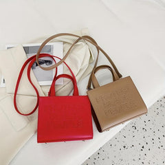 Minimalist Embossed Shoulder Bag for Women