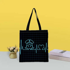 Stylish Print Canvas Bag Lightweight Shoulder Bag For Nurses