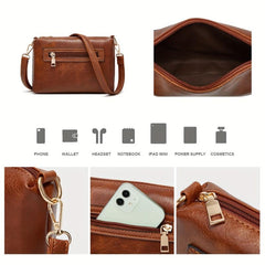 3PCS Vintage Large Capacity Hobo Bag Retro Top Handle Tote Bag Set