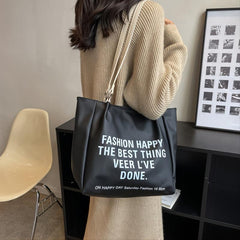 Letter Tote Bag Shoulder Bag Commuter Tote Bag